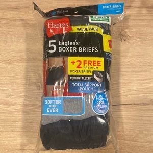 Hanes Boxer Briefs 5 pack plus 2 free extra. Total Support Pouch. Size XL Mens.